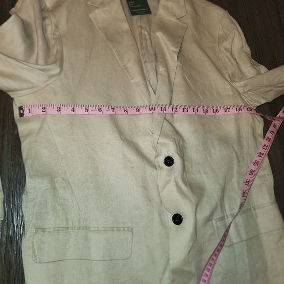 Quince Men’s 100% European Linen Blazer NWT Khaki Large - Picture 7 of 10